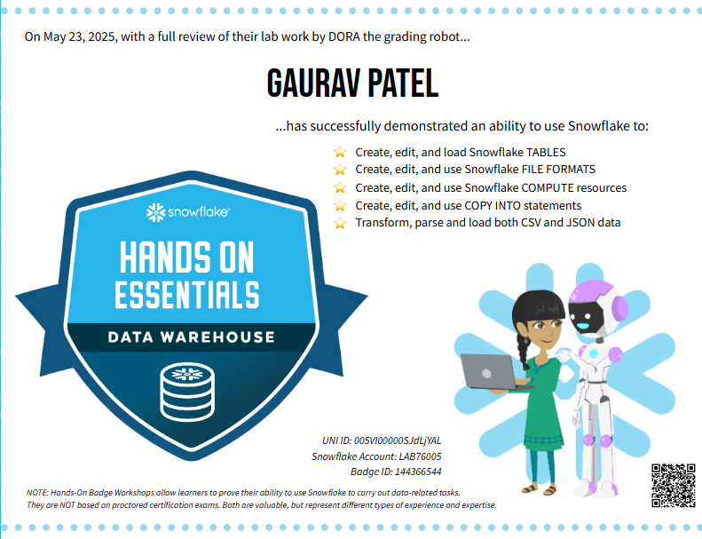 Snowflake Data Warehouse Essentials